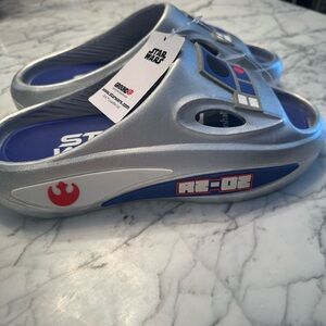 Disney Silver and Blue Sandals with Star Wars Design